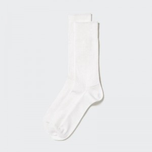 Uniqlo Supima Cotton (Piqué) Men Socks White US | BTOM-29781