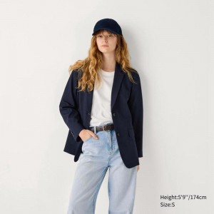 Uniqlo Tailored Women Jackets Navy US | DIPW-36104