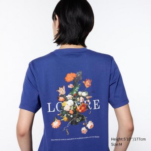 Uniqlo UTGP2024: Discoveries of the Louvre UT Graphic Women T-Shirts Blue US | UJMF-32984