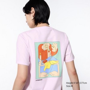 Uniqlo UTGP2024: Discoveries of the Louvre UT Graphic Women T-Shirts Light Purple US | VGOS-28461