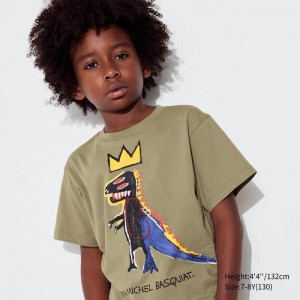 Uniqlo UT Archive NY POP ART Graphic Kids' T-Shirt Green US | ILPT-50189