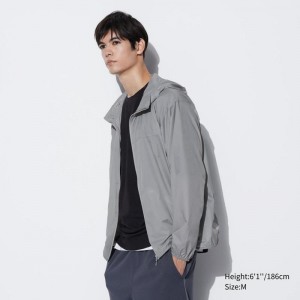 Uniqlo UV Protection Pocketable Men Parka Grey US | GFZY-03687