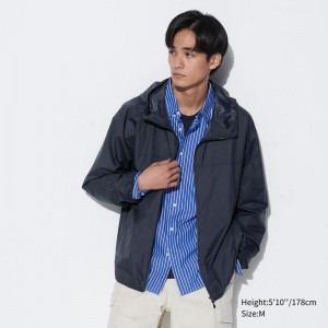 Uniqlo UV Protection Pocketable Men Parka Navy US | SJLD-73082