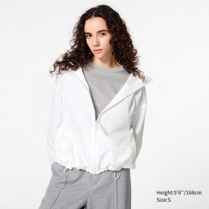 Uniqlo UV Protection Pocketable Women Parka Off White US | ATIU-73408