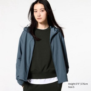 Uniqlo UV Protection Pocketable Women Parka Blue US | SNHI-82357