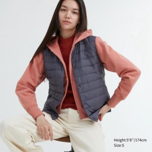 Uniqlo Ultra Light Down Compact Women Down Vest Blue US | ZYXA-98572