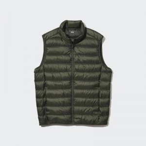 Uniqlo Ultra Light Down Quilted Men Down Vest Olive US | VCIT-80516