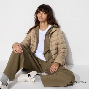 Uniqlo Ultra Light Down Women Jackets Beige US | AMWC-10458