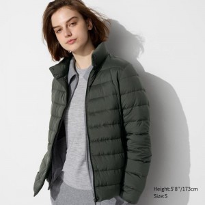 Uniqlo Ultra Light Down Women Jackets Dark Green US | LKYM-42563