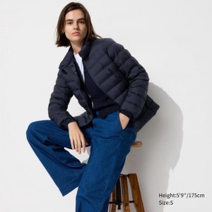 Uniqlo Ultra Light Down Women Jackets Navy US | ANKI-82301