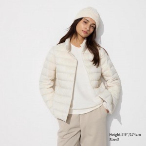 Uniqlo Ultra Light Down Women Jackets Off White US | IJKO-03428