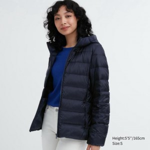 Uniqlo Ultra Light Down Women Parka Navy US | KSZH-01435