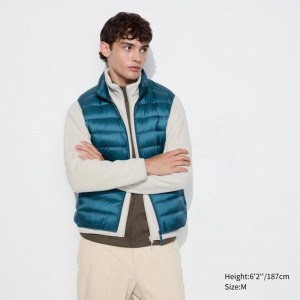 Uniqlo Ultra Light Men Down Vest Blue US | AIHC-59043