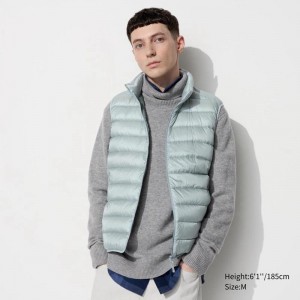 Uniqlo Ultra Light Men Down Vest Light Grey US | LWUN-24691