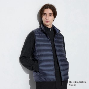 Uniqlo Ultra Light Men Down Vest Navy US | XHVQ-02139