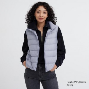 Uniqlo Ultra Light Women Down Vest Blue US | JMTS-54320