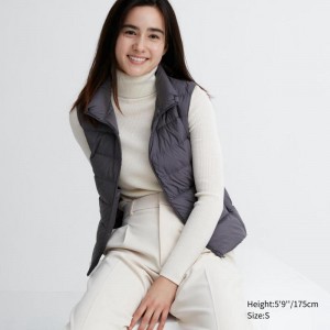 Uniqlo Ultra Light Women Down Vest Grey US | JNBG-24105