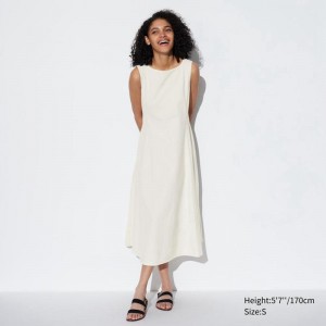 Uniqlo Ultra Stretch AIRism (Sleeveless) Women Dress Off White US | GPHF-28750