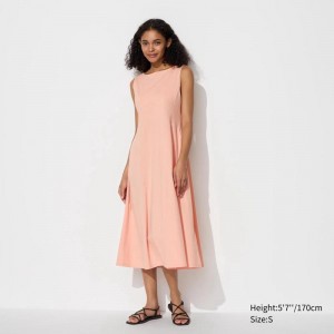 Uniqlo Ultra Stretch AIRism (Sleeveless) Women Dress Pink US | UDNL-32470