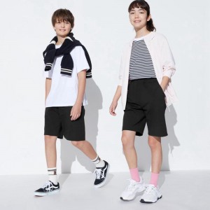 Uniqlo Ultra Stretch DRY-EX Kids' Shorts Black US | NYOJ-61453