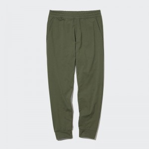 Uniqlo Ultra Stretch DRY-EX (Long) Men Joggers Olive US | ZCBM-74321