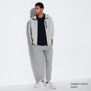 Uniqlo Ultra Stretch DRY-EX (Long) Men Joggers Grey US | HPAZ-79420