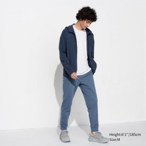 Uniqlo Ultra Stretch DRY-EX Men Joggers Blue US | GAEO-12589