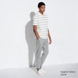 Uniqlo Ultra Stretch DRY-EX Men Joggers Grey US | BYVQ-97268