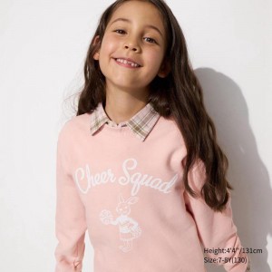 Uniqlo Ultra Stretch (Graphic) Kids' Sweatshirts Pink US | XSGE-40892