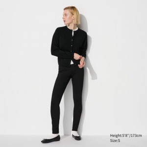 Uniqlo Ultra Stretch (Long) Women Leggings Black US | GIFE-38651