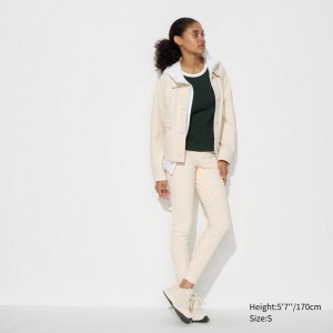 Uniqlo Ultra Stretch Women Leggings Off White US | OXJY-41932