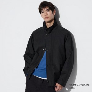 Uniqlo Utility Short Blouson Men Jackets Black US | LRKC-89031