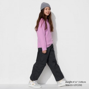 Uniqlo Warm Lined Kids' Trousers Black US | QZOP-34012