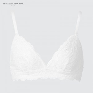 Uniqlo Wireless (Lace) Women Bras White US | FKWN-38052