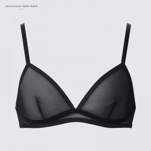 Uniqlo Wireless (Mesh) Women Bras Black US | UESZ-21083