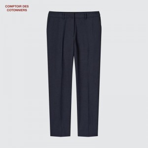 Uniqlo Wool Tapered Women Trousers Black US | CTRK-16435