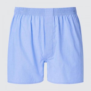 Uniqlo Woven Boxer Men Shorts Blue US | RIYM-34952