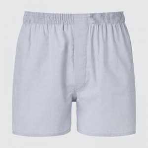 Uniqlo Woven Broadcloth Men Boxers Grey US | XLDT-14850