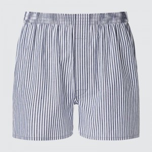 Uniqlo Woven (Check) Men Boxers Blue US | IUKG-70593