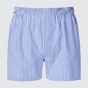 Uniqlo Woven (Check) Men Boxers Blue US | NPYI-89365