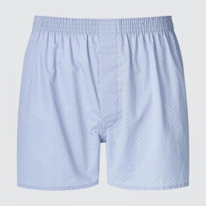 Uniqlo Woven (Dot) Men Trunks Blue US | ELIZ-51603