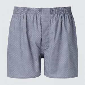 Uniqlo Woven Men Boxers Grey US | CEDB-62905