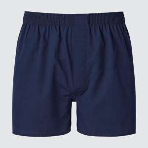 Uniqlo Woven Men Trunks Navy US | SPGQ-83712