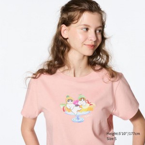 Uniqlo mofusand UT Graphic Women T-Shirts Pink US | QIYG-06823