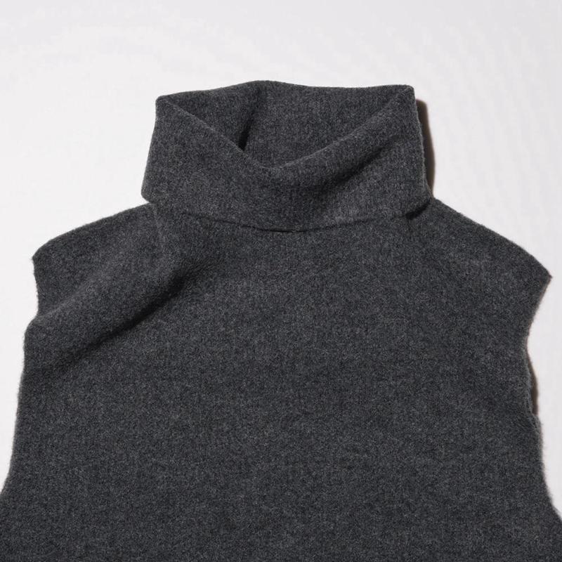 Uniqlo 3D Knit Soufflé Yarn Women Vest Black  US |  KBXQ-19084