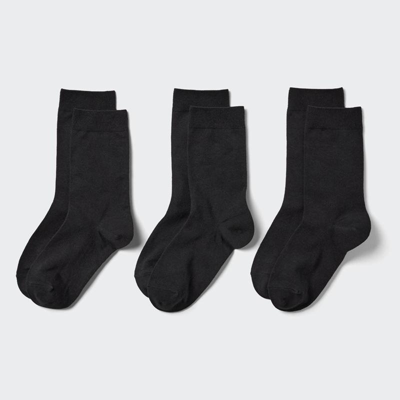 Uniqlo (3 Pairs) Women Socks Tights Black  US |  XQPH-98705