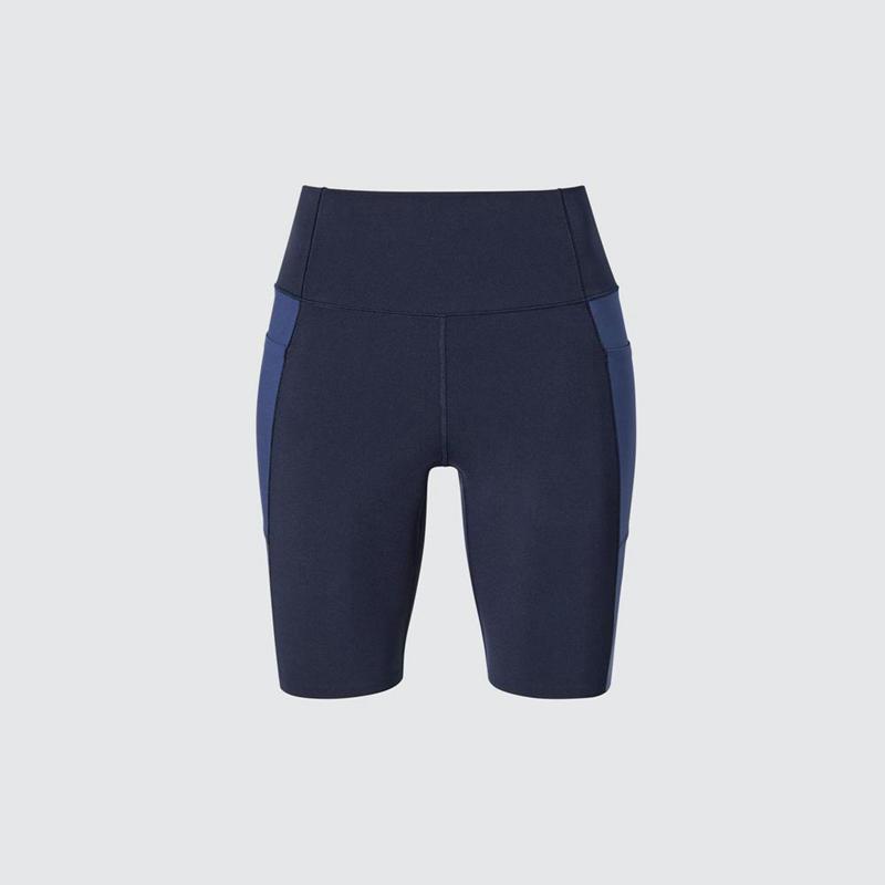 Uniqlo AIRism Biker Women Shorts Navy  US |  PYAH-89024