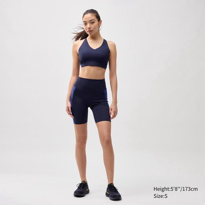 Uniqlo AIRism Biker Women Shorts Navy  US |  PYAH-89024