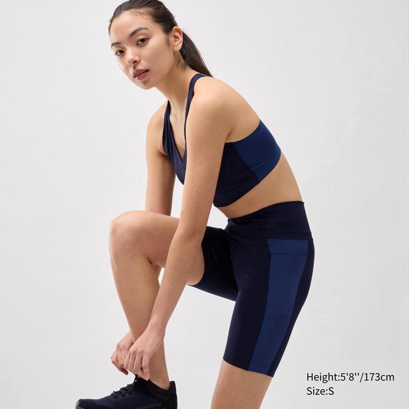 Uniqlo AIRism Biker Women Shorts Navy  US |  PYAH-89024