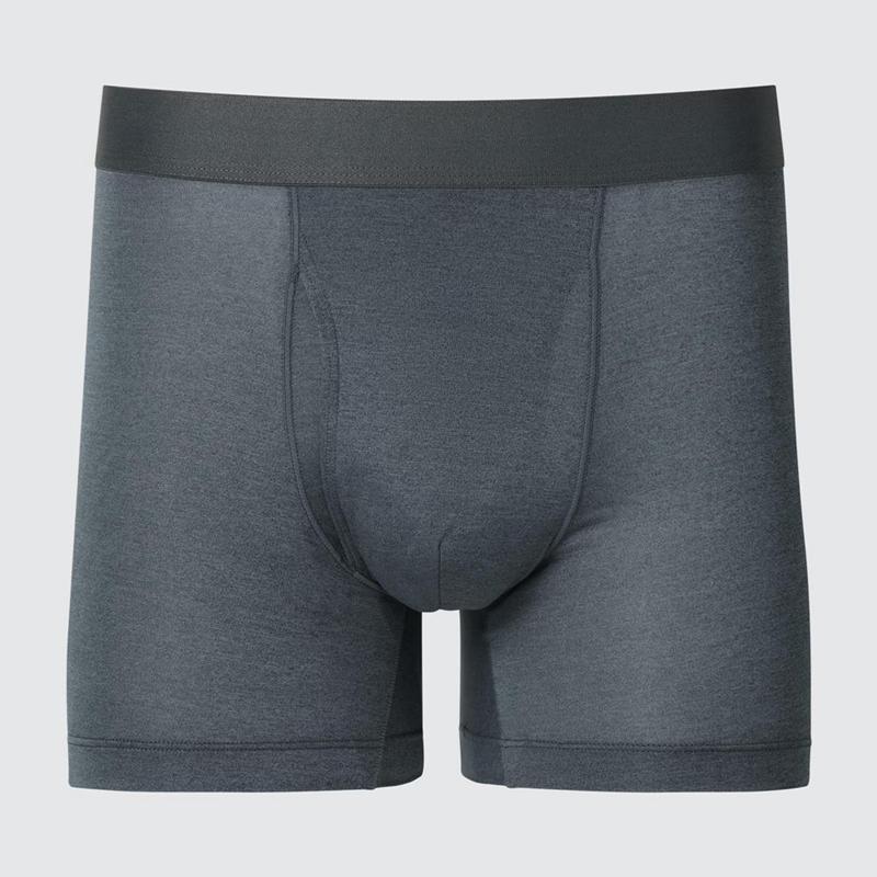 Uniqlo AIRism Boxer (Heather) Men Briefs Grey  US |  KNPW-60938